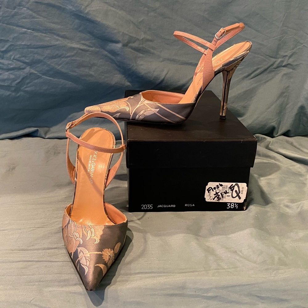 Silver and Blush Dolce & Gabbana Stilettos Size 8